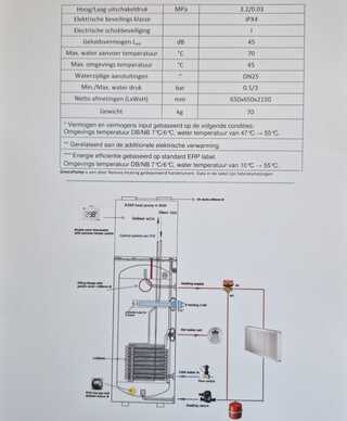 All-in One Warmtepomp 4,5 KW + 200L buffervat, Greenpump, Grijs